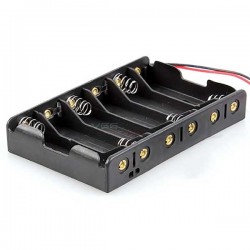 6xAA Black Battery holder with wires 6xAA Black Battery holder with wires