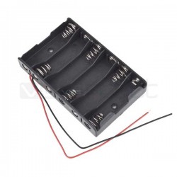 6xAA Black Battery holder with wires 6xAA Black Battery holder with wires