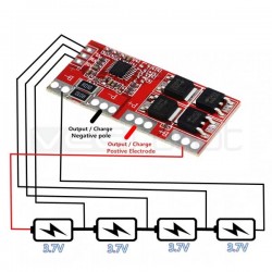Battery Charge Protection Module 4S 30A for 18650 Lithium Ion Battery - 14.8V Battery Charge Protection Module 4S 30A for 18650 Lithium Ion Battery - 14.8V