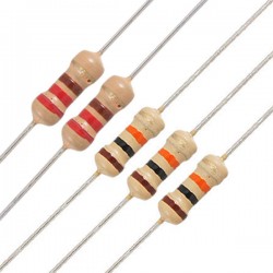 680Ohm Resistor [680 Ω 1/4W], 1/4 Watt Carbon Film (Pack of 10)