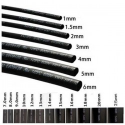 Heat Shrink Tube - 35mm Dia, Black, 1 Meter Length