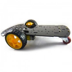 2WD Black Acrylic Robot Chassis Set