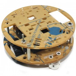 2WD Chassis with N20 Metal Gear Motors - Clear Acrylic - Round