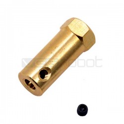 4mm Hex coupling for Robot Wheel - Length 30mm 4mm Hex coupling for Robot Wheel - Length 30mm