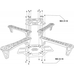 F450 Quadcopter frame Kit with integrated PCB F450 Quadcopter frame Kit with integrated PCB